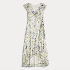 LC Lauren Conrad High Low Floral Dress - Blue and Yellow